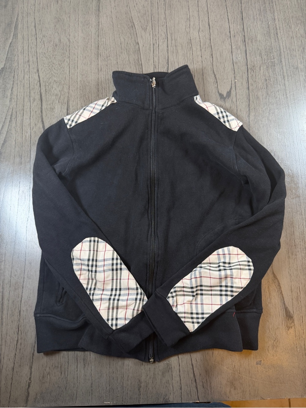 Burberry London Nova Check Zip Track Jacket Black Size L